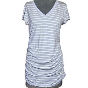 Short Sleeve Striped Maternity Top Size Medium